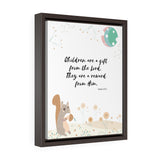 Inspirational Bible Verse Wall Art for Baby's Nursery – Framed, 11” x 14” - Children Are a Gift