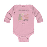 No Kisses Today to Keep the Germs at Bay – Adorable Bear - Infant & Toddler Long-Sleeve Bodysuit - Unisex