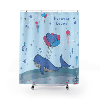 Inspirational Shower Curtain – Beautiful Under-The-Sea Scene – Forever Loved
