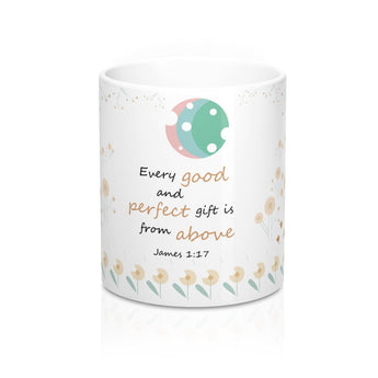 Every Good And Perfect Gift Is From Above - Woodland Animals Ceramic Mug, 11 oz - Perfect Christian Gift