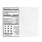 Baby Milestone Blanket - Nutrition Facts - Perfect for Recording Baby's Precious Moments - Plush Velveteen - 50" x 60"
