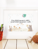 A Wise Child Brings Joy – Inspirational Christian Art Gallery Wrap for Baby's Nursery – Premium Matte Cotton, 10” x 8”