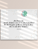 Let the Children Come to Me – Inspirational Christian Art Gallery Wrap for Baby's Nursery – Premium Matte Cotton, 10” x 8”