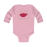No Kisses Today to Keep the Germs at Bay – Lips - Infant & Toddler Long-Sleeve Bodysuit - Unisex