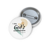 Inspirational Christian-Themed Pin Buttons – God’s Masterpiece - Flower