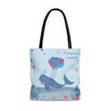 Forever Loved/A Family’s Love is Forever - Inspirational Tote Bag – Under-The-Sea– 100% Polyester, 18”x18”