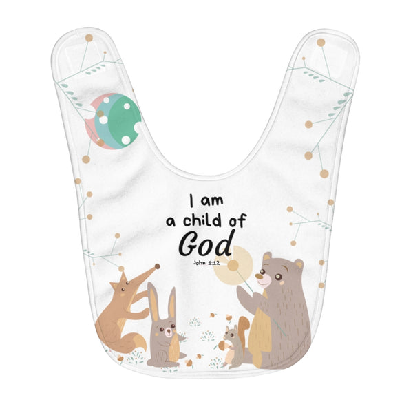 Child of God – Woodland Animals - Infant & Toddler Fleece Baby Bib
