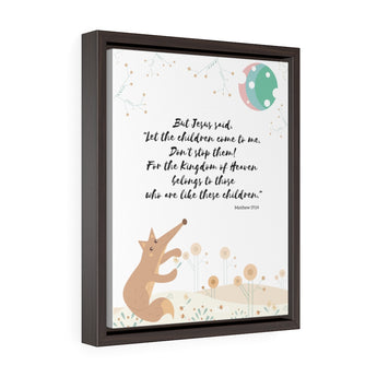 Inspirational Bible Verse Wall Art for Baby's Nursery – Framed, 11” x 14” - Let the Little Children Come to Me