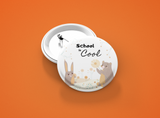 Inspirational Pin Buttons – School is Cool – Woodland Animals