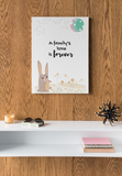 A Family’s Love is Forever – Woodland Hare – Inspirational Christian Art Poster – Premium Matte, 12” x 18”